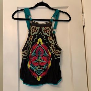 Free People embroidered tank top